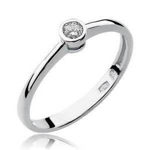 NUBIS® Zlatý zásnubní prsten s diamantem - W-224-0.10W