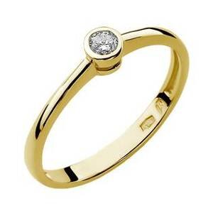 NUBIS® Zlatý zásnubní prsten s diamantem - W-224-0.10G