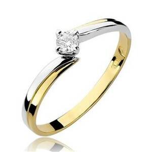 NUBIS® Zlatý zásnubní prsten s diamantem - W-231-0.10GW