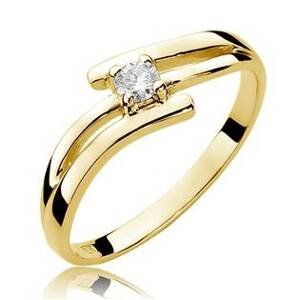 NUBIS® Zlatý zásnubní prsten s diamantem - W-245G