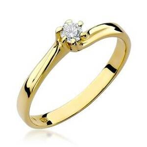 NUBIS® Zlatý zásnubní prsten s diamantem - W-021G