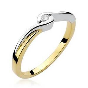 NUBIS® Zlatý zásnubní prsten s diamantem - W-027WG