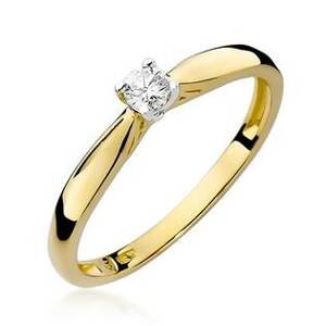 NUBIS® Zlatý zásnubní prsten s diamantem - W-045WG
