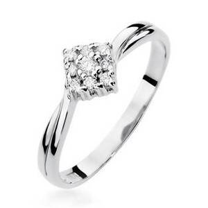NUBIS® Zlatý zásnubní prsten s diamanty - W-275W