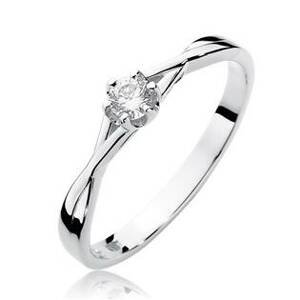 NUBIS® Zlatý zásnubní prsten s diamantem - W-340-0.12W