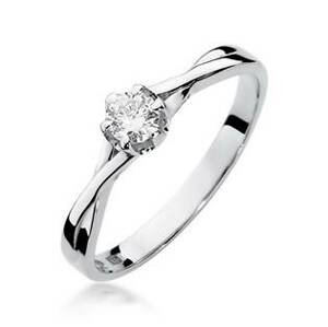 NUBIS® Zlatý zásnubní prsten s diamantem - W-340-0.23W