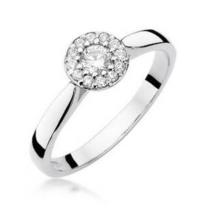 NUBIS® Zlatý zásnubní prsten s diamanty - W-362W
