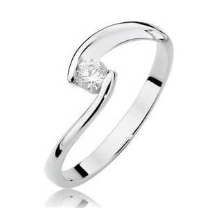 NUBIS® Zlatý zásnubní prsten s diamantem - W-366-0.15W