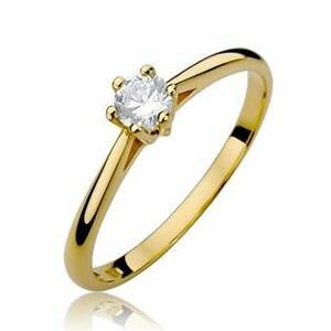 NUBIS® Zlatý zásnubní prsten s diamantem - W-365G