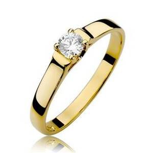 NUBIS® Zlatý zásnubní prsten s diamantem - W-381G