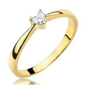 NUBIS® Zlatý zásnubní prsten s diamantem - velikost 52 - W-433G-52