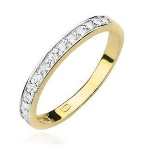 NUBIS® Zlatý prsten s diamanty - velikost 52 - W-446GW-52