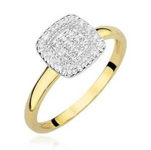 NUBIS® Zlatý prsten s diamanty - velikost 52 - W-448GW-52