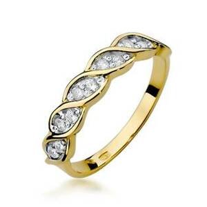 NUBIS® Zlatý prsten s diamanty - W-349G