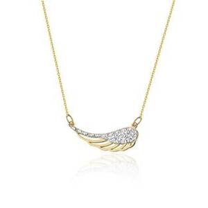 NUBIS® Diamantový náhrdelník, žluté a bílé zlato a brilianty - C-004-YG