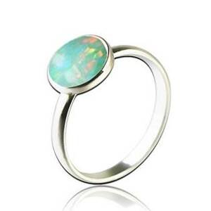 NUBIS® Stříbrný prsten s opálem - velikost 62 - NBP95-OP03-62