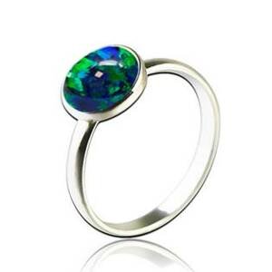 NUBIS® Stříbrný prsten s opálem - velikost 62 - NBP95-OP19-62