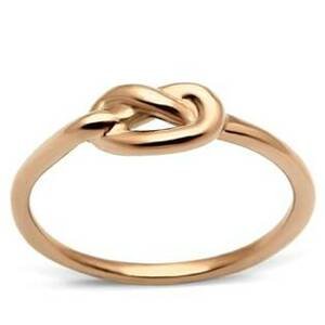 Šperky4U Zlacený ocelový prsten - uzel - velikost 55 - AL-0053-55