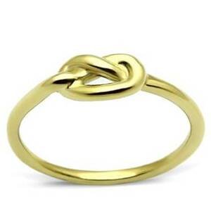 Šperky4U Zlacený ocelový prsten - uzel - velikost 62 - AL-0052-62