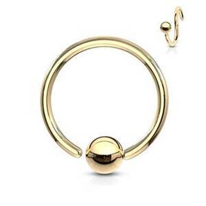 Šperky4U Piercing - kruh zlacený, kulička 2 mm - K1002GD-06102