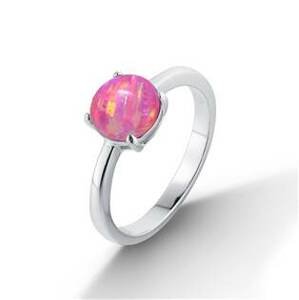 NUBIS® Stříbrný prsten s růžovým opálem - velikost 60 - NB-5083-60