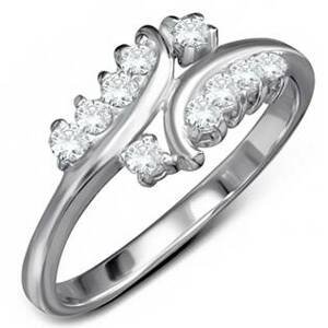 Šperky4U Ocelový prsten se zirkony, vel. 50 - velikost 50 - OPR1102-50