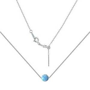NUBIS® Stříbrný náhrdelník s opálem - kulička 5 mm - NBS02-OP26