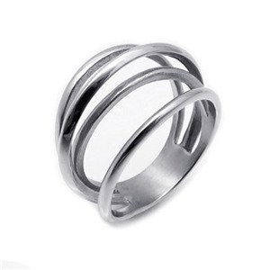 Šperky4U Prsten chirurgická ocel - velikost 55 - OPR1867-55
