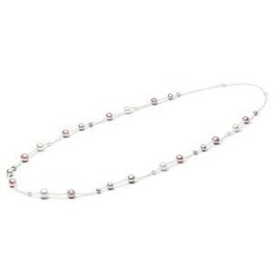 GAURA Stříbrný náhrdelník s říčními perlami - GA3029