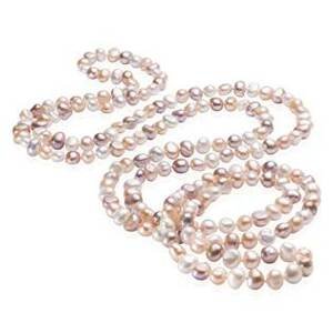 GAURA Stříbrný náhrdelník s nepravidelnými říčními perlami - GA3030