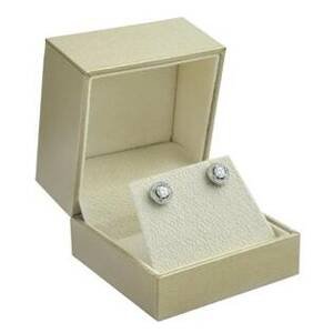 Šperky4U Zlacená koženková krabička na náušnice nebo řetízek - KR0403