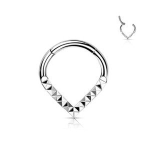 Šperky4U Segment kruh - helix / cartilage / tragus piercing TITAN, 1,2 x 8 mm - TIT1143-1208