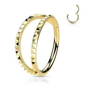 Šperky4U Zlacený kruh - helix / cartilage / tragus piercing - NS0051GD-1210