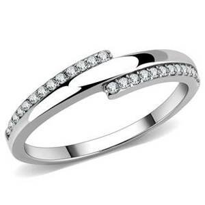 Šperky4U Ocelový prsten se zirkony - velikost 57 - AL-0082-57