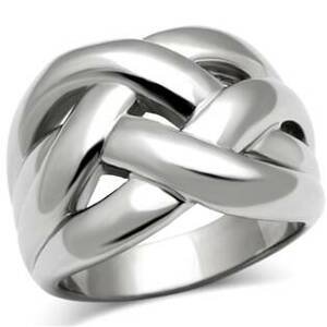 Šperky4U Propletený ocelový prsten - velikost 60 - AL-0090-60