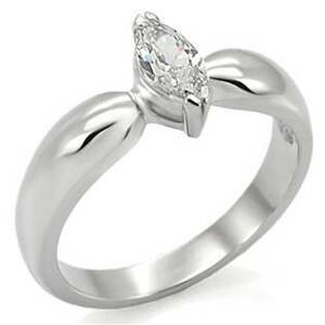 Šperky4U Ocelový prsten se zirkonem, vel. 60 - velikost 60 - OPR1530-60