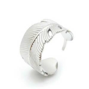 Šperky4U Ocelový prsten peříčko - velikost 57 - OPR1874-57