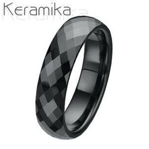 NUBIS® KM1002-6 Pánský keramický snubní prsten, šíře 6 mm - velikost 75 - KM1002-6-75