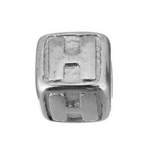 Šperky4U Navlékací ocelový přívěšek korálek - písmeno - K0011-H