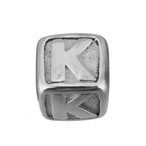 Šperky4U Navlékací ocelový přívěšek korálek - písmeno - K0011-K