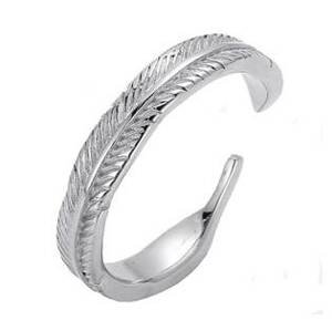 Šperky4U Ocelový prsten peříčko - velikost 62 - OPR1887-62