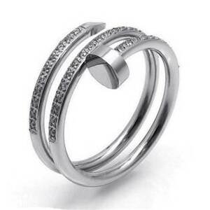 Šperky4U Ocelový prsten se zirkony - velikost 52 - OPR1885-52
