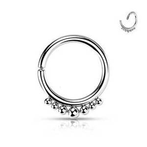 Šperky4U Ozdobný piercing kruh 1,2 x 8 mm - K01060-ST