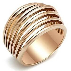 Šperky4U Extravagantní zlacený ocelový prsten - velikost 60 - AL-0112-60