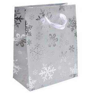 Šperky4U Vánoční dárková taška - bílá - KR0411-WH