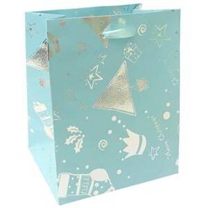 Šperky4U Vánoční dárková taška - světle modrá - KR0410-LB