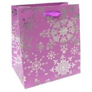 Šperky4U Vánoční dárková taška - světle fialová - KR0411-LA