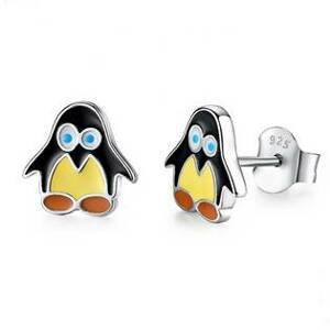 NUBIS® Dětské stříbrné náušnice tučňáčci - DN-0018