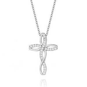 NUBIS® Střibrný náhrdelník s křížkem - NB-2204
