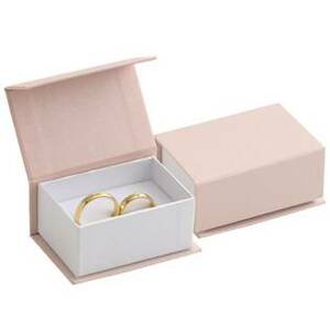 Šperky4U Dárková krabička na snubní prsteny - růžová - KR0153-P